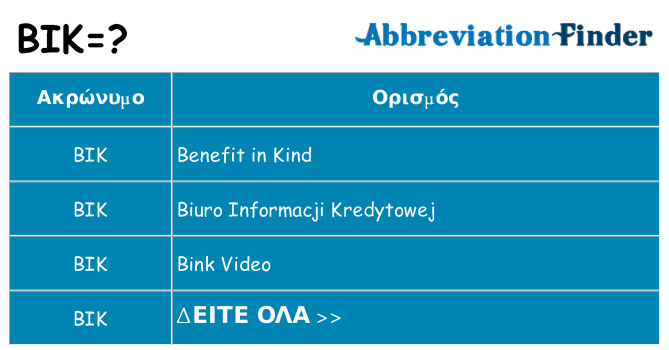 Τι σημαίνει bik ηρεμήσει