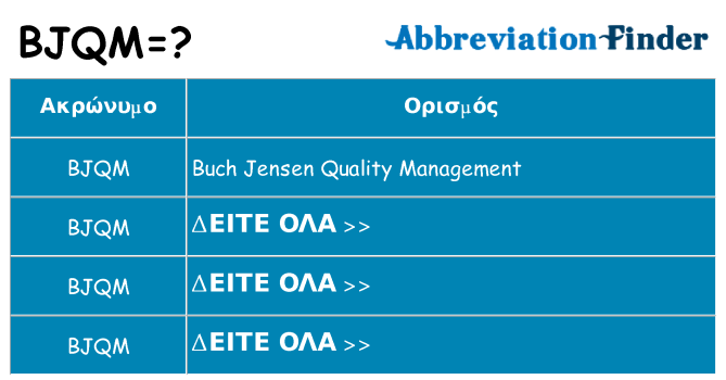 Τι σημαίνει bjqm ηρεμήσει