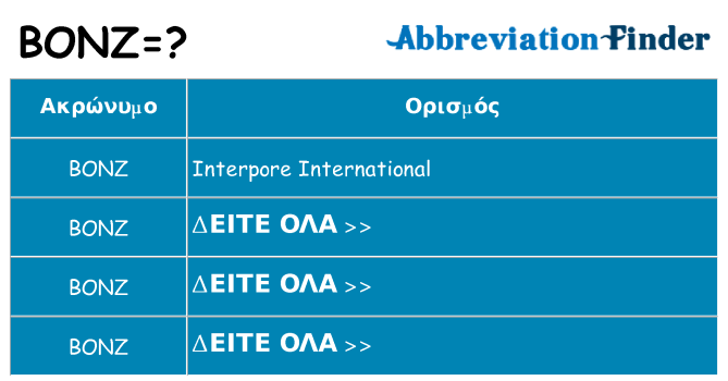 Τι σημαίνει bonz ηρεμήσει