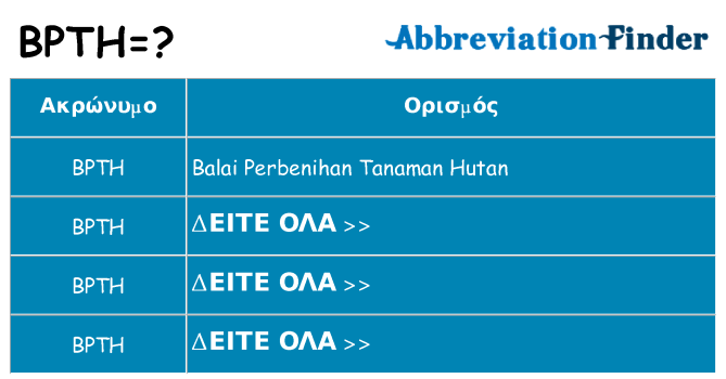 Τι σημαίνει bpth ηρεμήσει