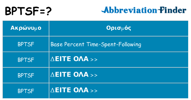 Τι σημαίνει bptsf ηρεμήσει
