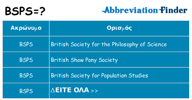 Τι σημαίνει bsps ηρεμήσει