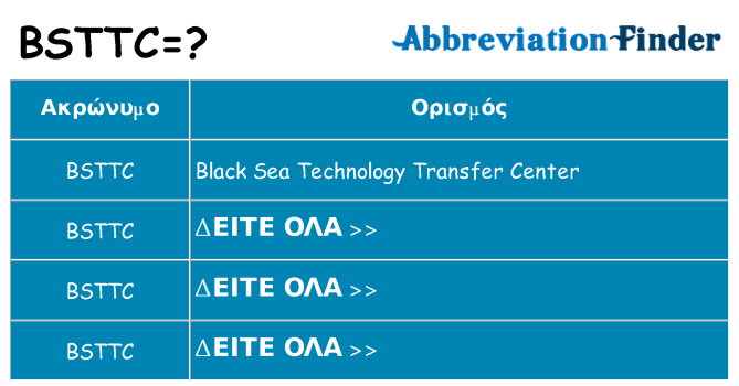Τι σημαίνει bsttc ηρεμήσει