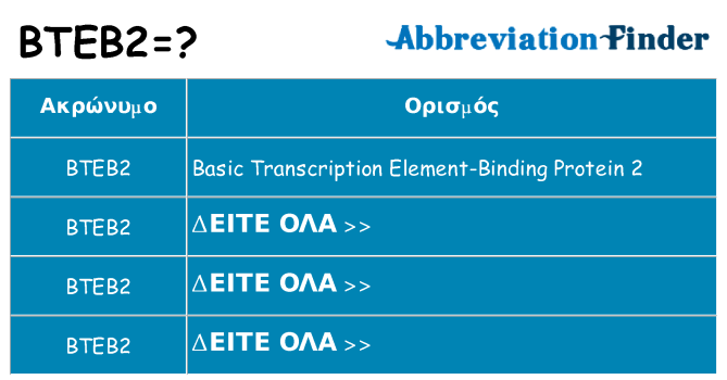 Τι σημαίνει bteb2 ηρεμήσει