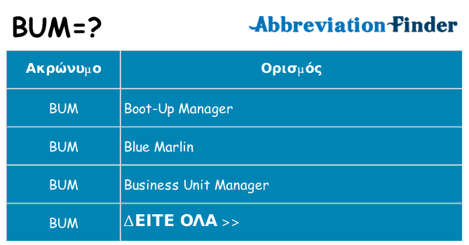 Τι σημαίνει bum ηρεμήσει