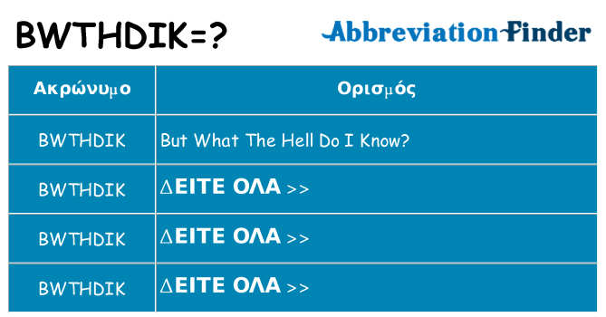 Τι σημαίνει bwthdik ηρεμήσει