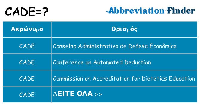 Τι σημαίνει cade ηρεμήσει