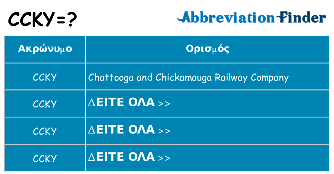 Τι σημαίνει ccky ηρεμήσει
