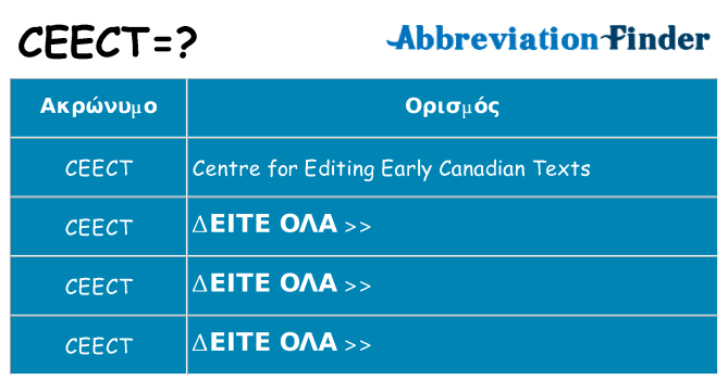 Τι σημαίνει ceect ηρεμήσει