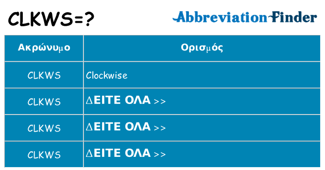 Τι σημαίνει clkws ηρεμήσει