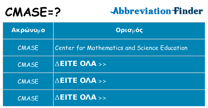 Τι σημαίνει cmase ηρεμήσει