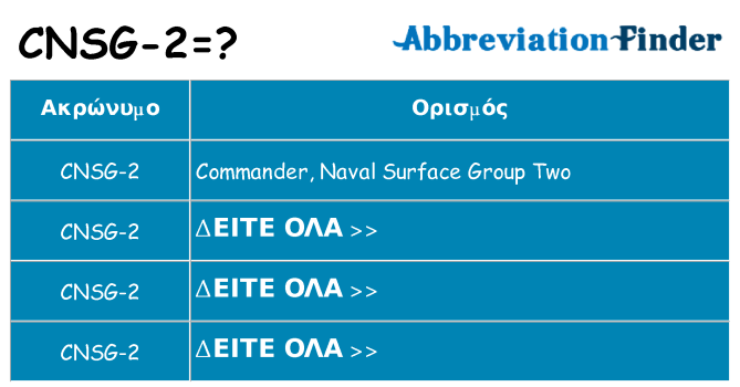 Τι σημαίνει cnsg-2 ηρεμήσει