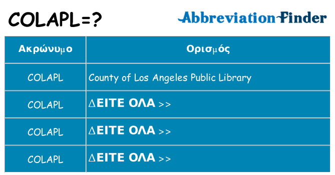 Τι σημαίνει colapl ηρεμήσει
