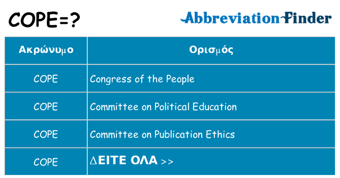 Τι σημαίνει cope ηρεμήσει
