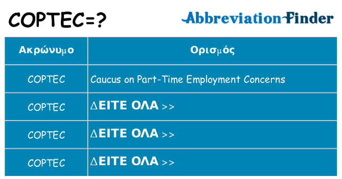 Τι σημαίνει coptec ηρεμήσει