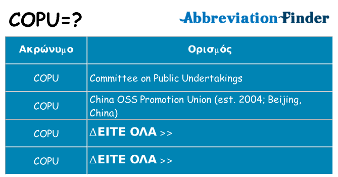 Τι σημαίνει copu ηρεμήσει