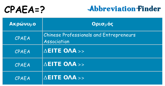 Τι σημαίνει cpaea ηρεμήσει