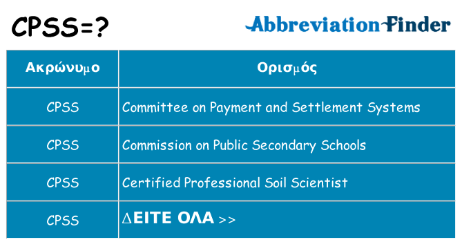 Τι σημαίνει cpss ηρεμήσει
