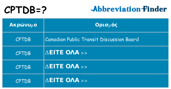Τι σημαίνει cptdb ηρεμήσει