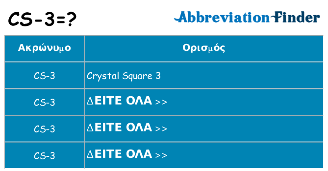 Τι σημαίνει cs-3 ηρεμήσει