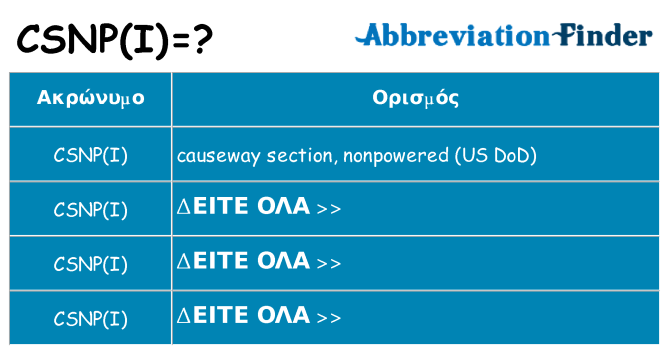 Τι σημαίνει csnpi ηρεμήσει