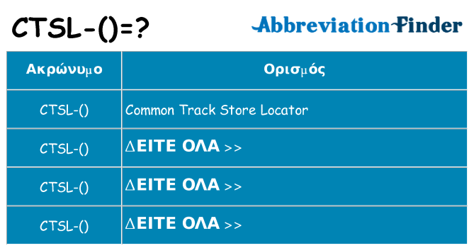 Τι σημαίνει ctsl ηρεμήσει