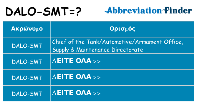 Τι σημαίνει dalo-smt ηρεμήσει