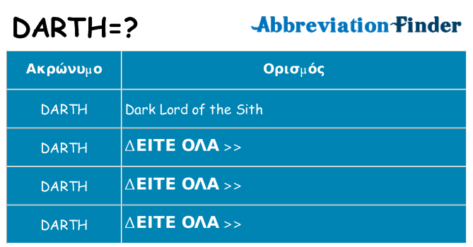 Τι σημαίνει darth ηρεμήσει