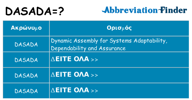 Τι σημαίνει dasada ηρεμήσει