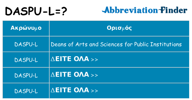 Τι σημαίνει daspu-l ηρεμήσει