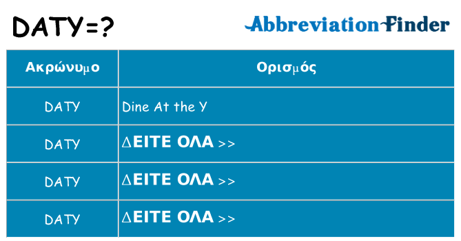 Τι σημαίνει daty ηρεμήσει