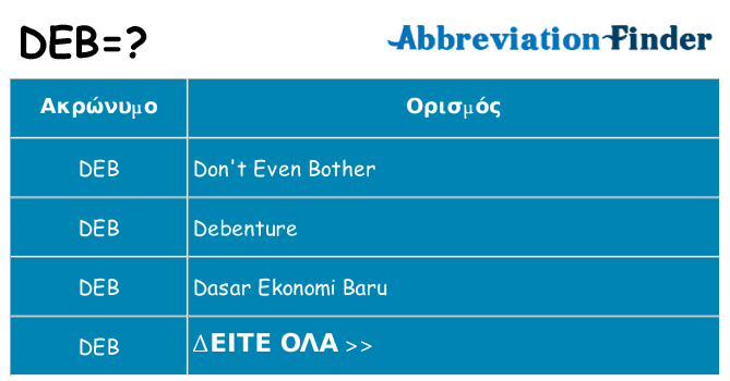 Τι σημαίνει deb ηρεμήσει