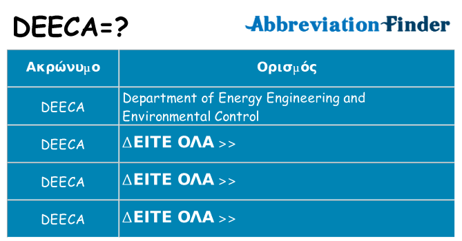 Τι σημαίνει deeca ηρεμήσει