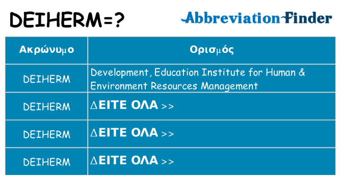 Τι σημαίνει deiherm ηρεμήσει