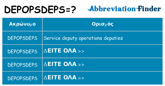 Τι σημαίνει depopsdeps ηρεμήσει