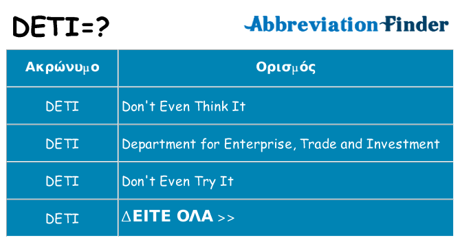 Τι σημαίνει deti ηρεμήσει
