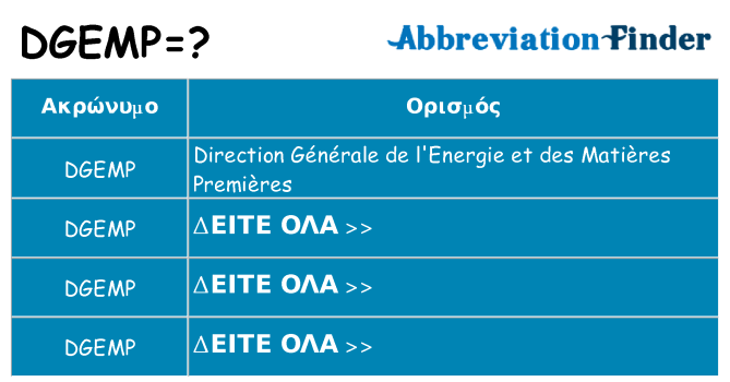 Τι σημαίνει dgemp ηρεμήσει