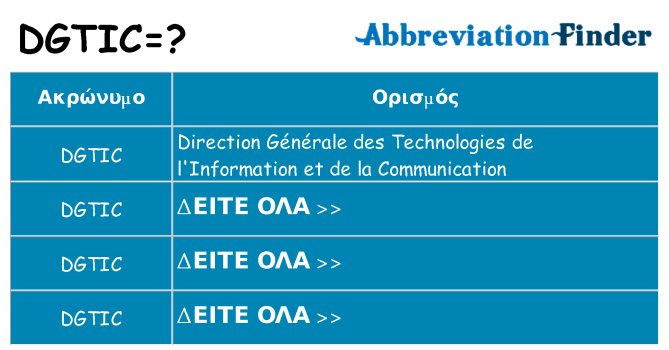 Τι σημαίνει dgtic ηρεμήσει