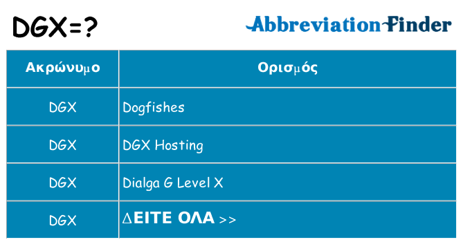 Τι σημαίνει dgx ηρεμήσει