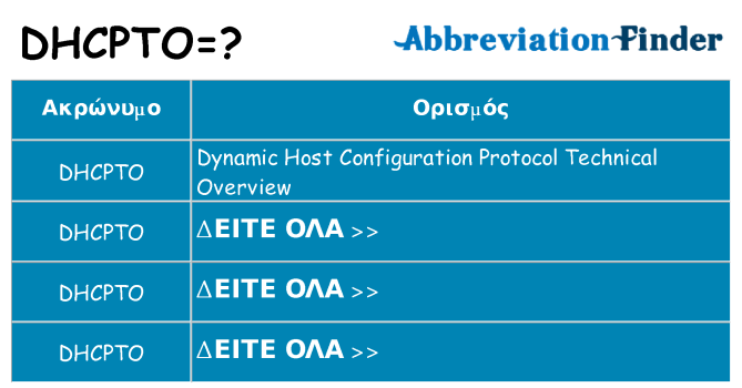 Τι σημαίνει dhcpto ηρεμήσει