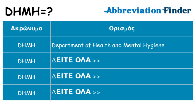 Τι σημαίνει dhmh ηρεμήσει
