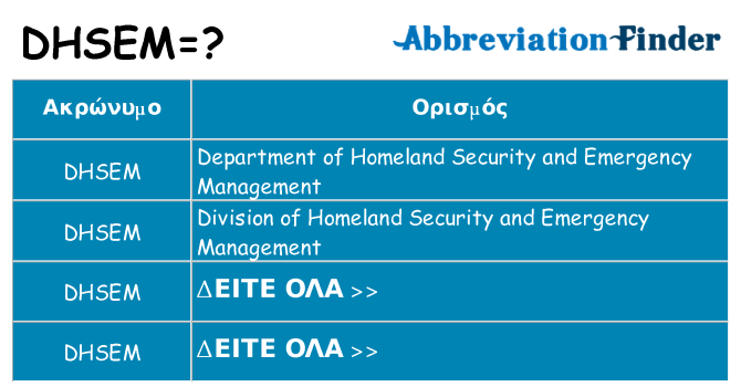 Τι σημαίνει dhsem ηρεμήσει