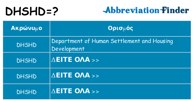 Τι σημαίνει dhshd ηρεμήσει