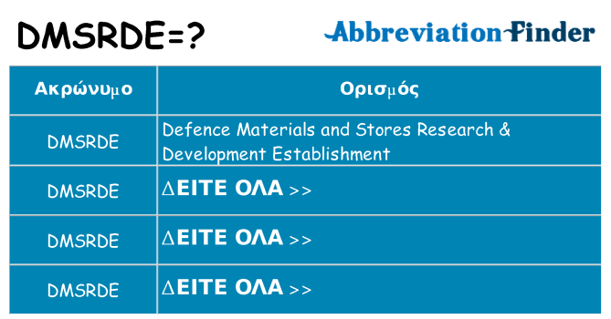 Τι σημαίνει dmsrde ηρεμήσει