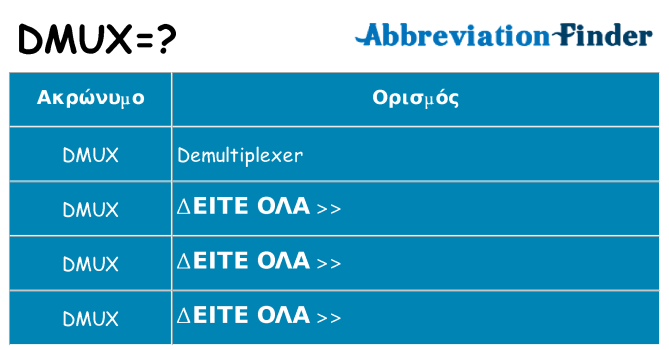 Τι σημαίνει dmux ηρεμήσει