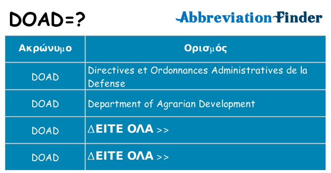 Τι σημαίνει doad ηρεμήσει