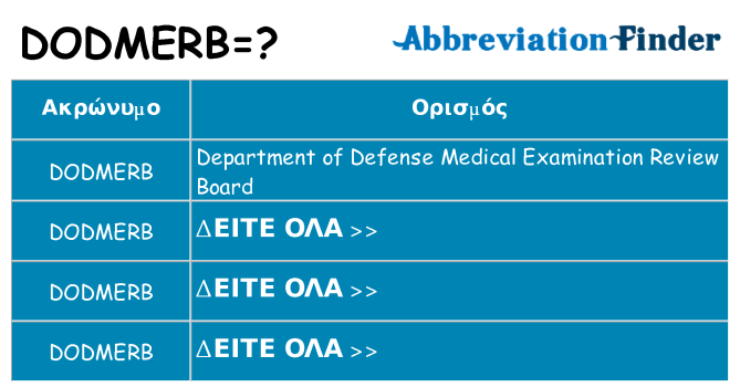 Τι σημαίνει dodmerb ηρεμήσει