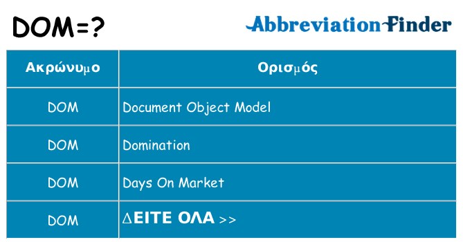 Τι σημαίνει dom ηρεμήσει