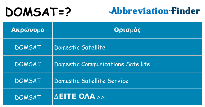 Τι σημαίνει domsat ηρεμήσει
