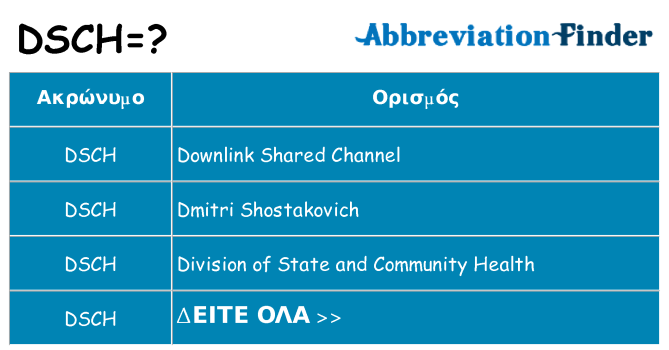 Τι σημαίνει dsch ηρεμήσει